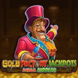 Gold Factory Jackpots Mega Moolah game by Aurum Signature Studios – logo hosted on Stonevegas Casino